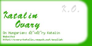 katalin ovary business card